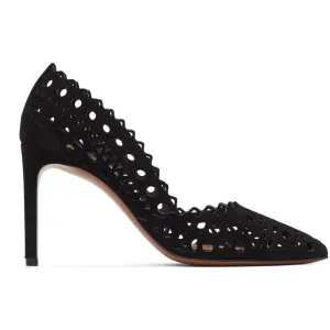 ALAÃA Black Suede Vienne Heel
