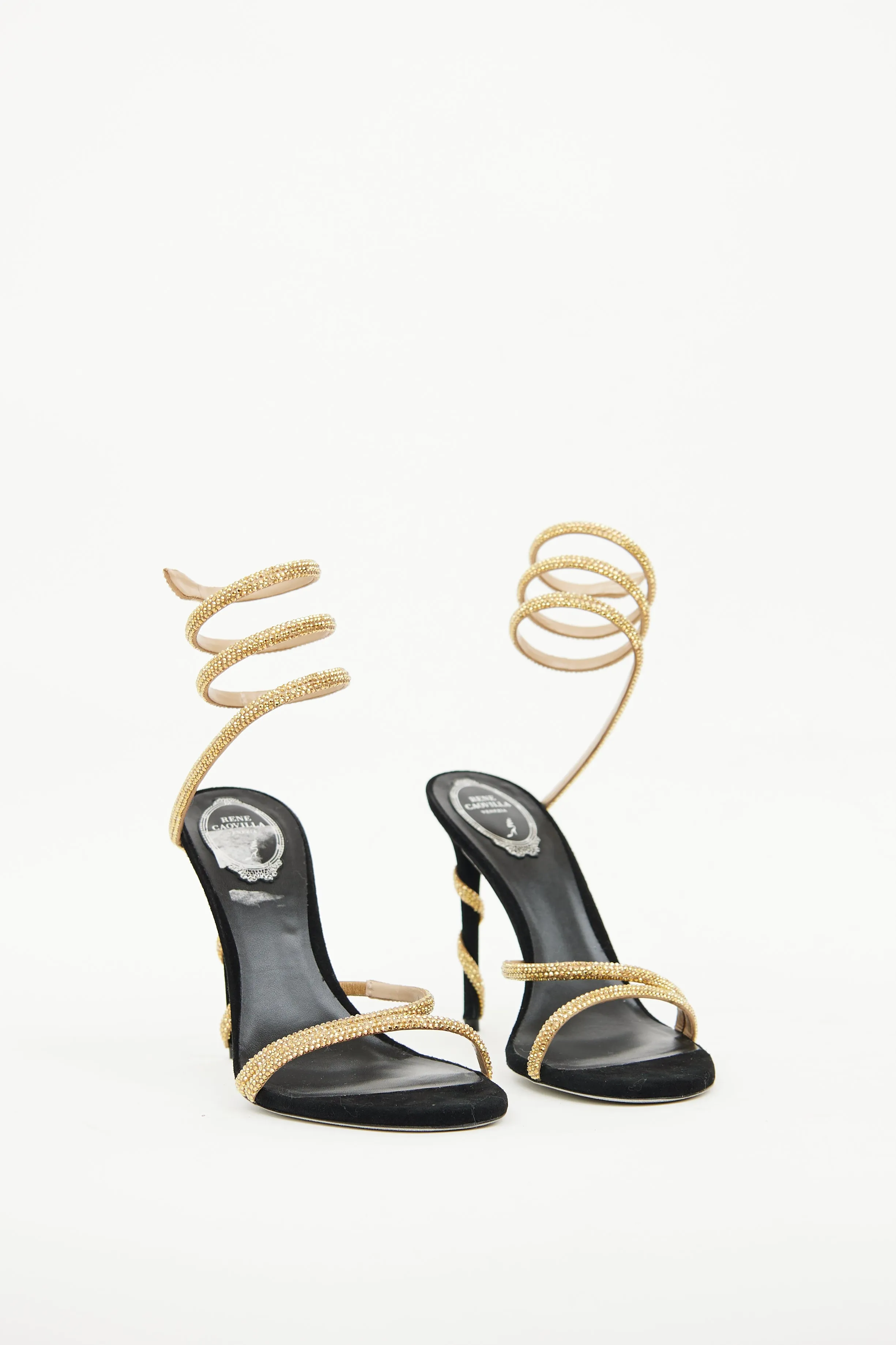 Black & Gold Margot Sandal