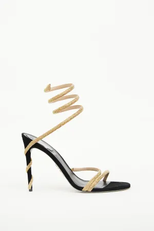 Black & Gold Margot Sandal