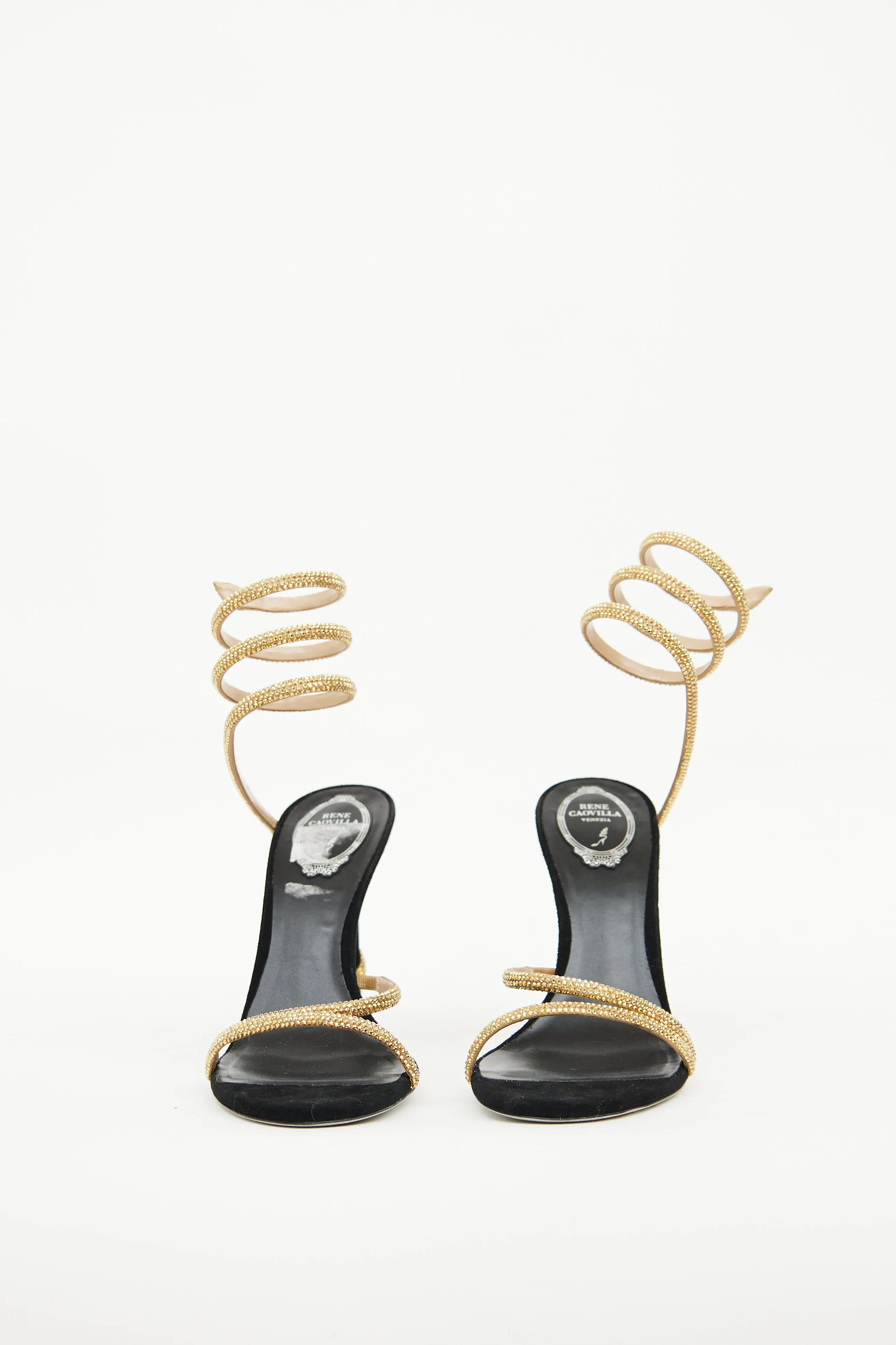Black & Gold Margot Sandal