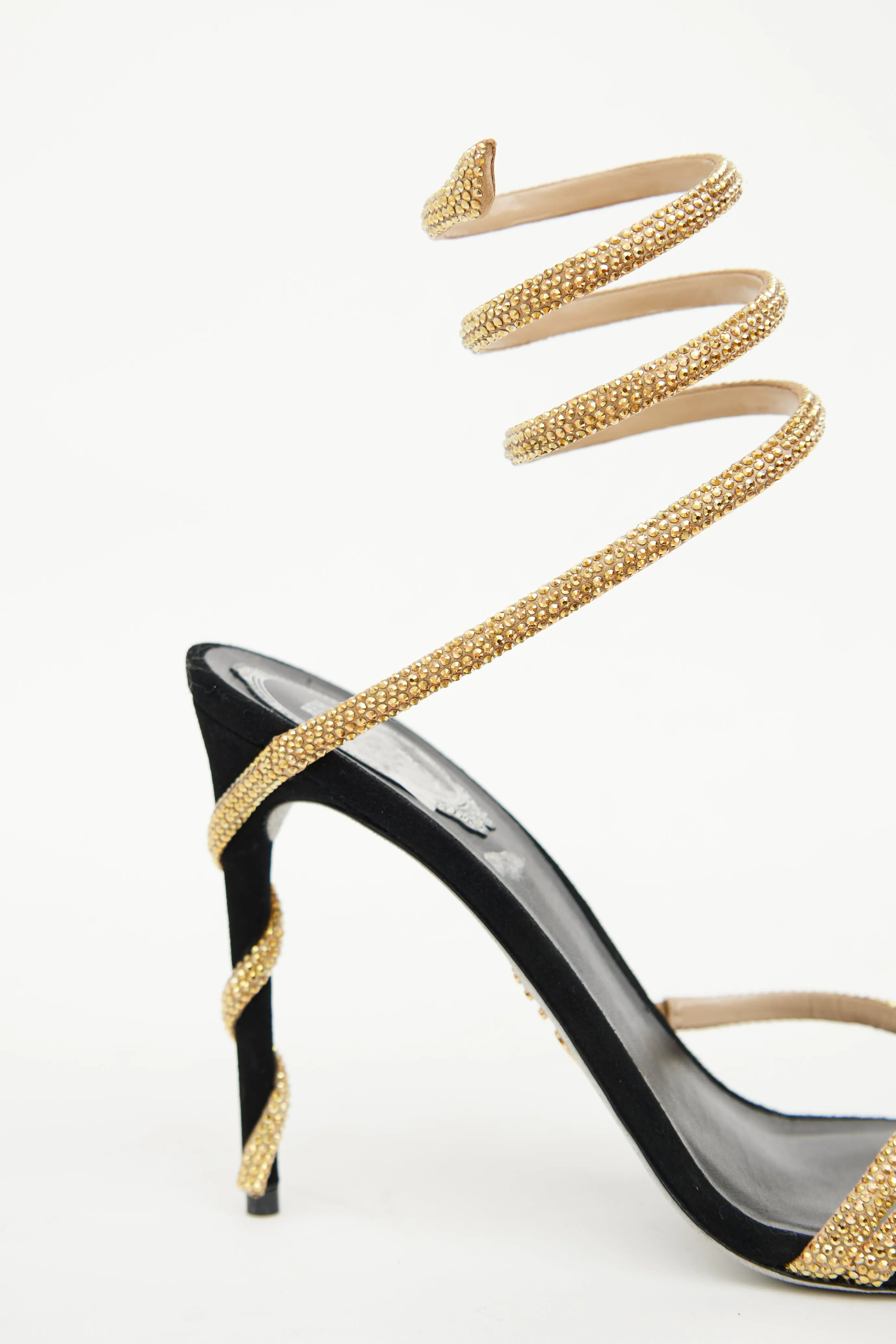 Black & Gold Margot Sandal