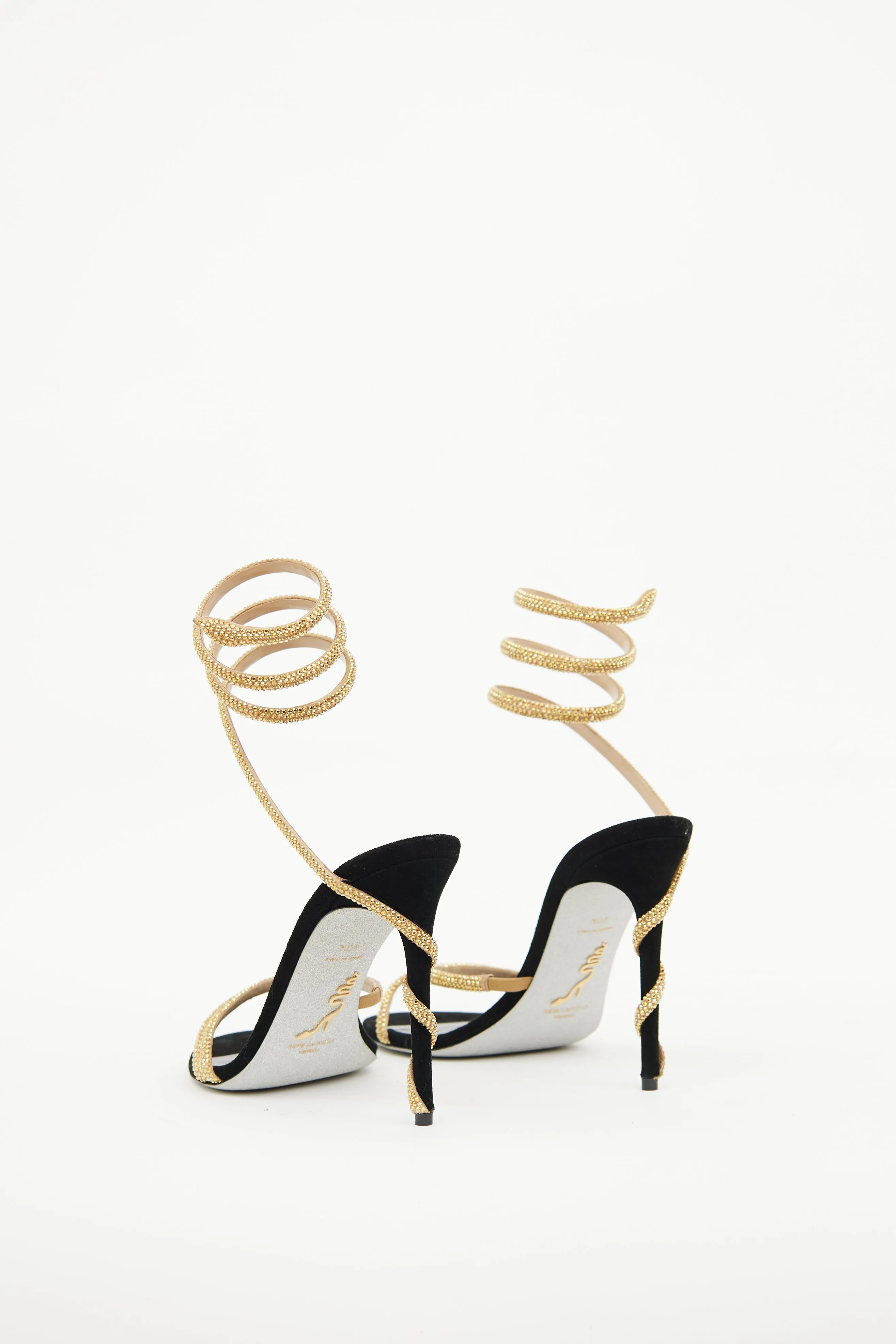Black & Gold Margot Sandal