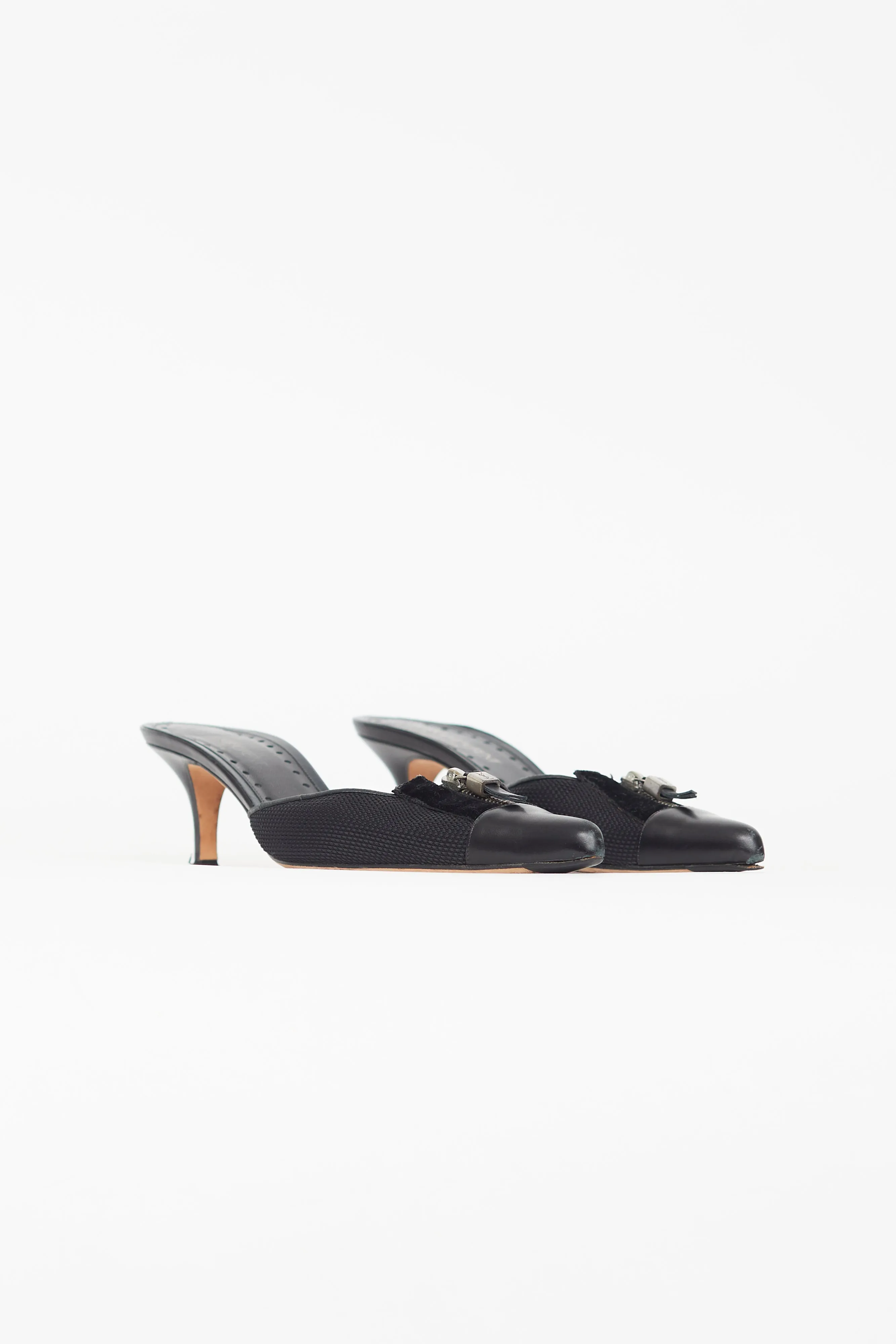 Black Mesh Mule