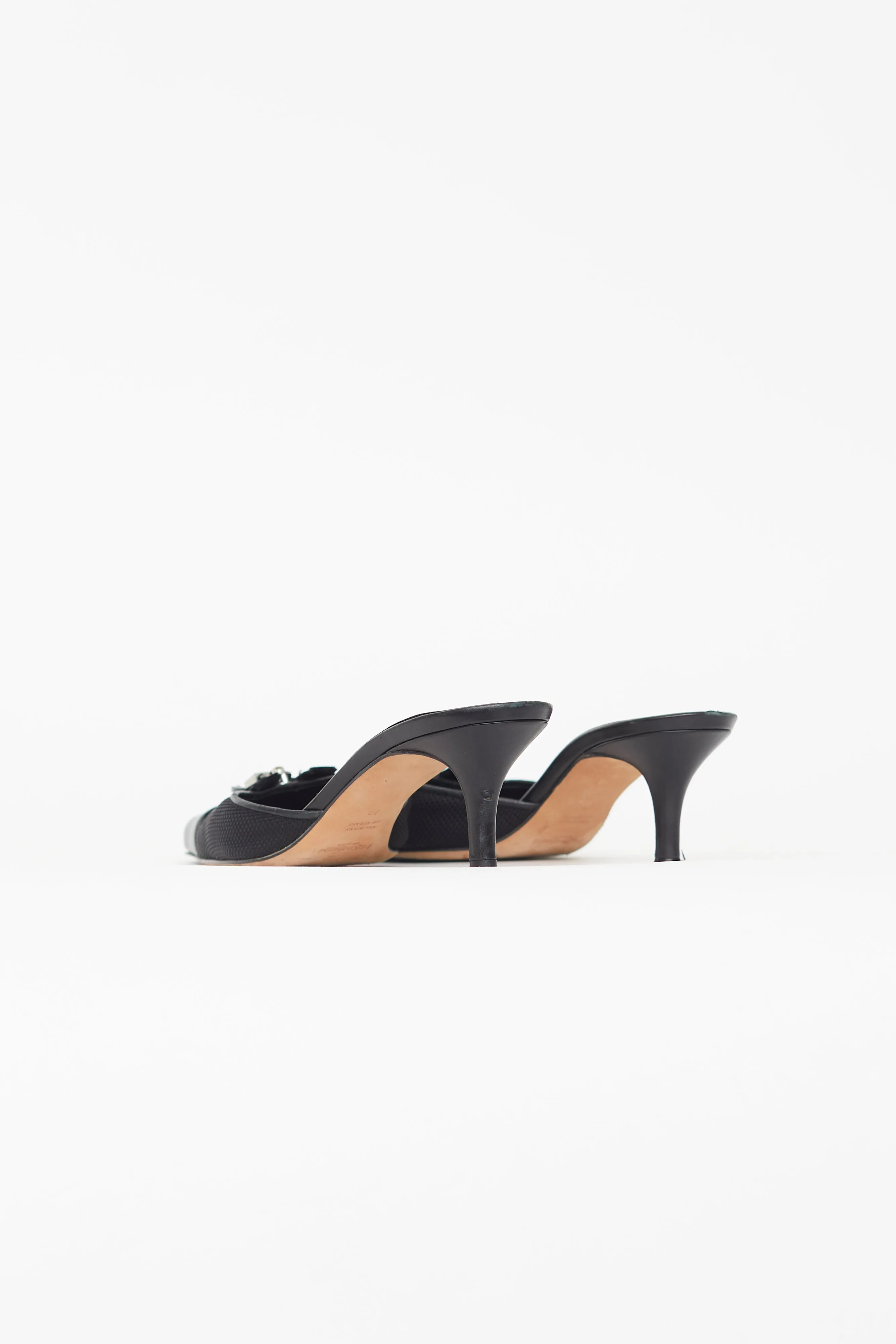 Black Mesh Mule