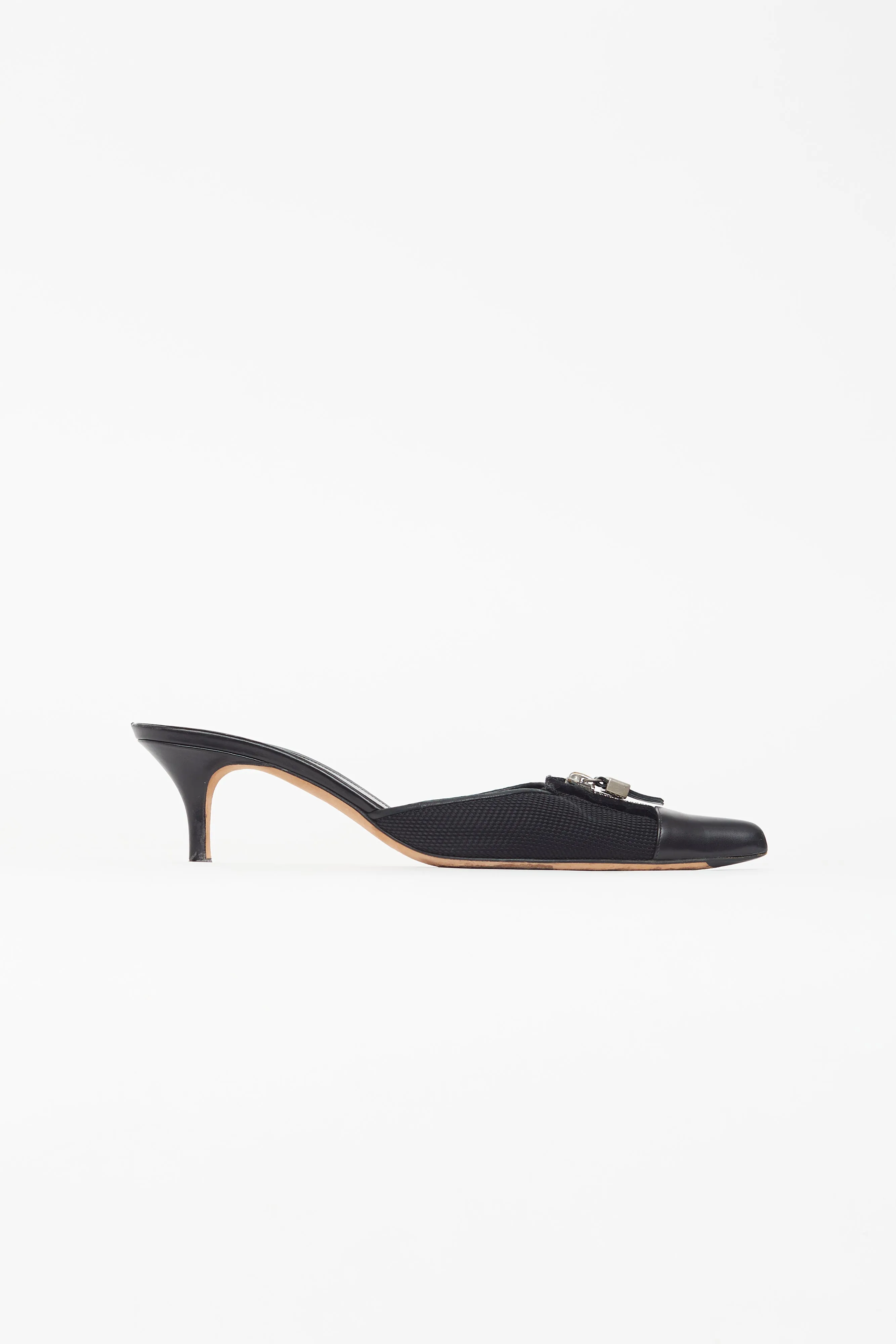Black Mesh Mule