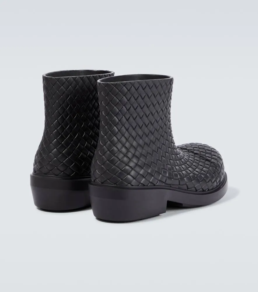 Bottega Veneta Fireman Intreccio ankle boots