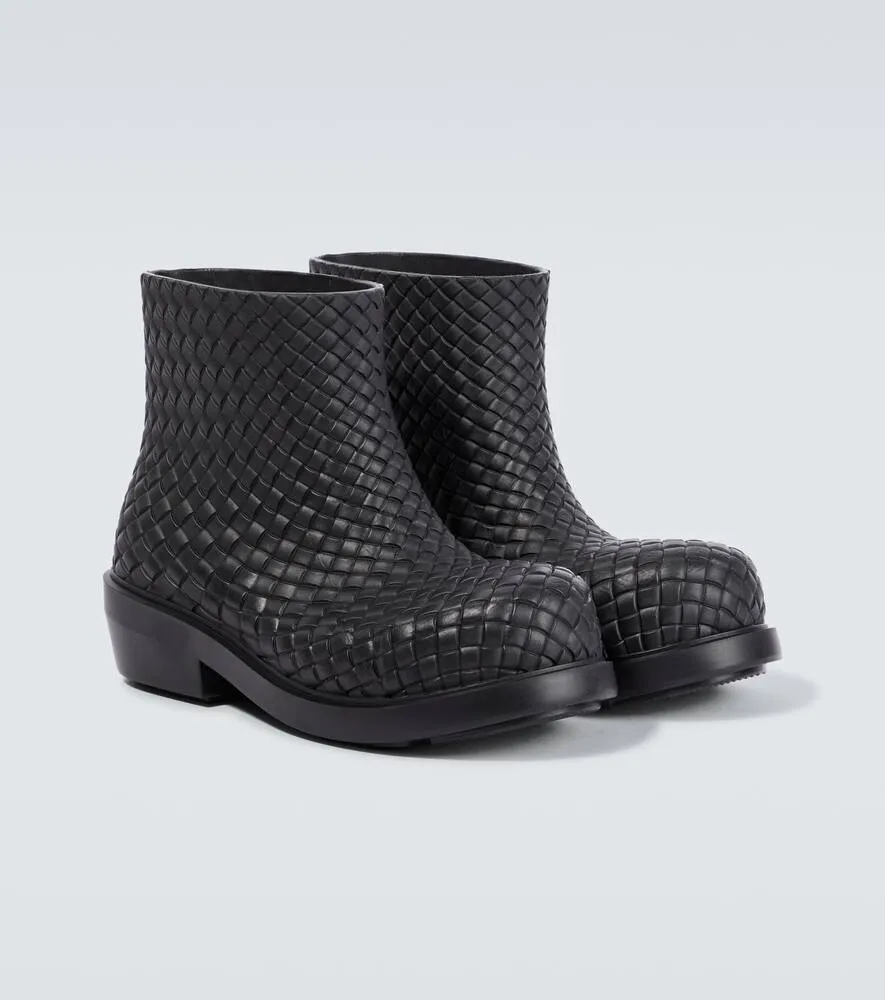 Bottega Veneta Fireman Intreccio ankle boots