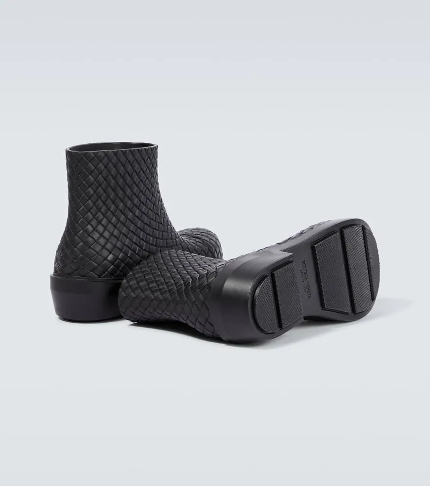 Bottega Veneta Fireman Intreccio ankle boots