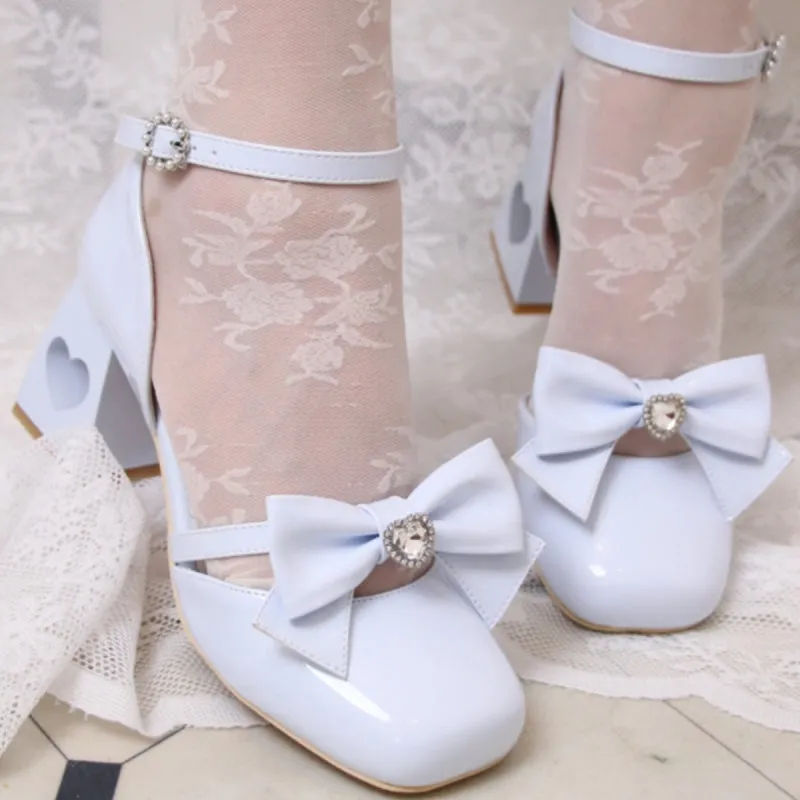 Kawaii Bow High Heel Lolita Shoes