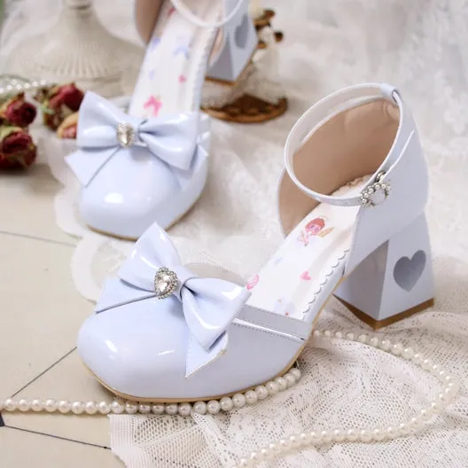 Kawaii Bow High Heel Lolita Shoes