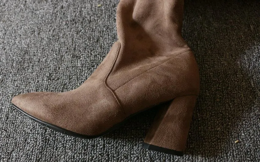 Lace Up Over The Knee Boots