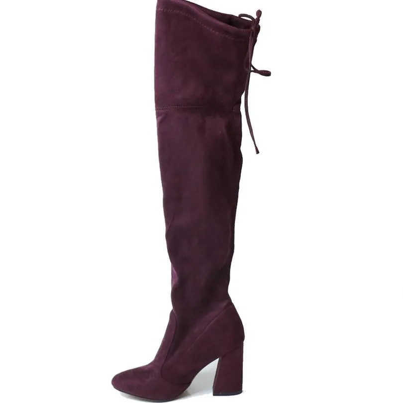 Lace Up Over The Knee Boots