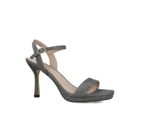 Menbur Taupe Metallic High Heel Sandals