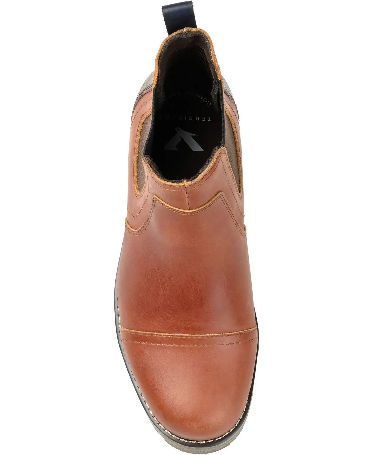 Men's Chelsea boots holloway cap toe Territory, brown