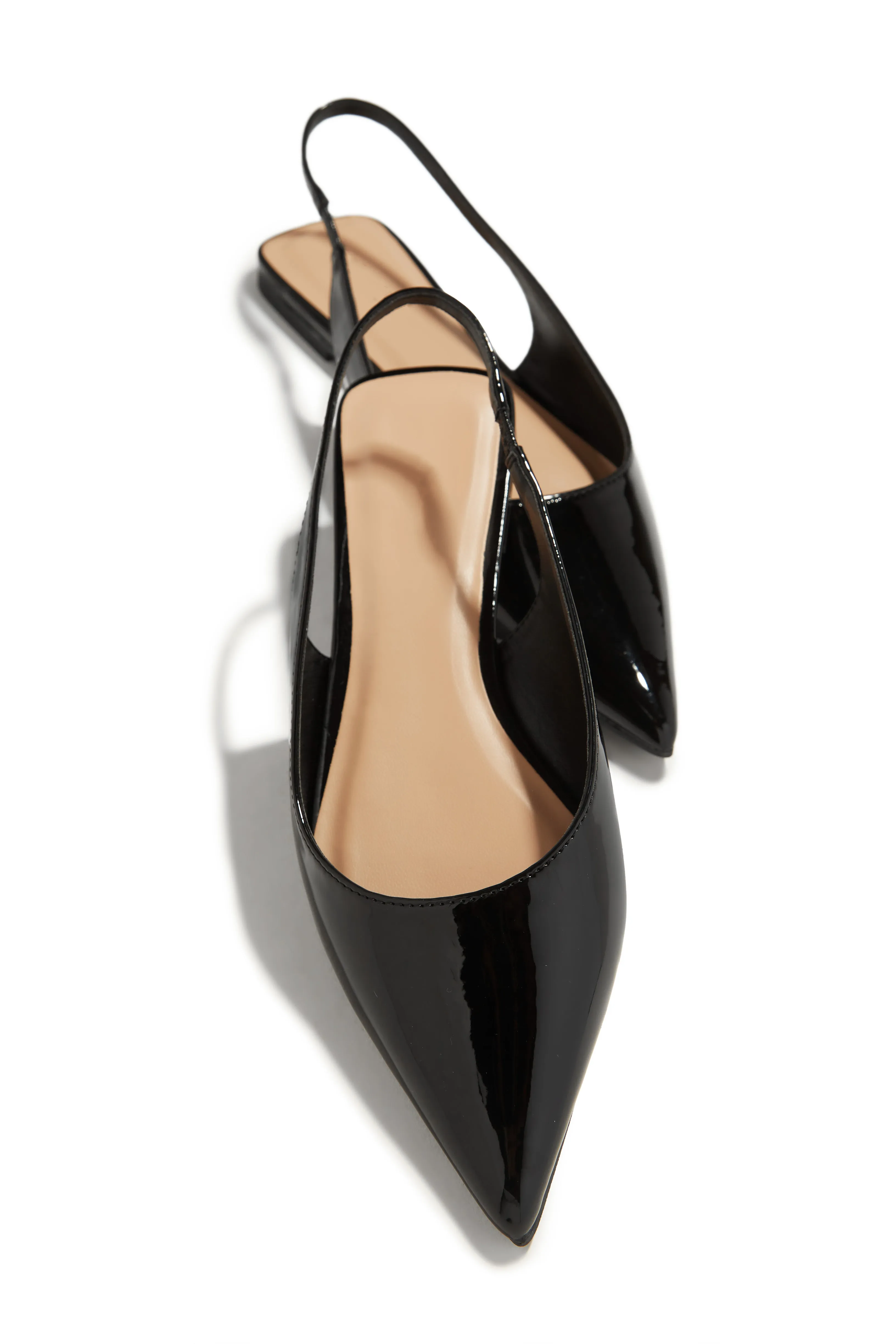 Mila Pointed Toe Flats - Black Pat