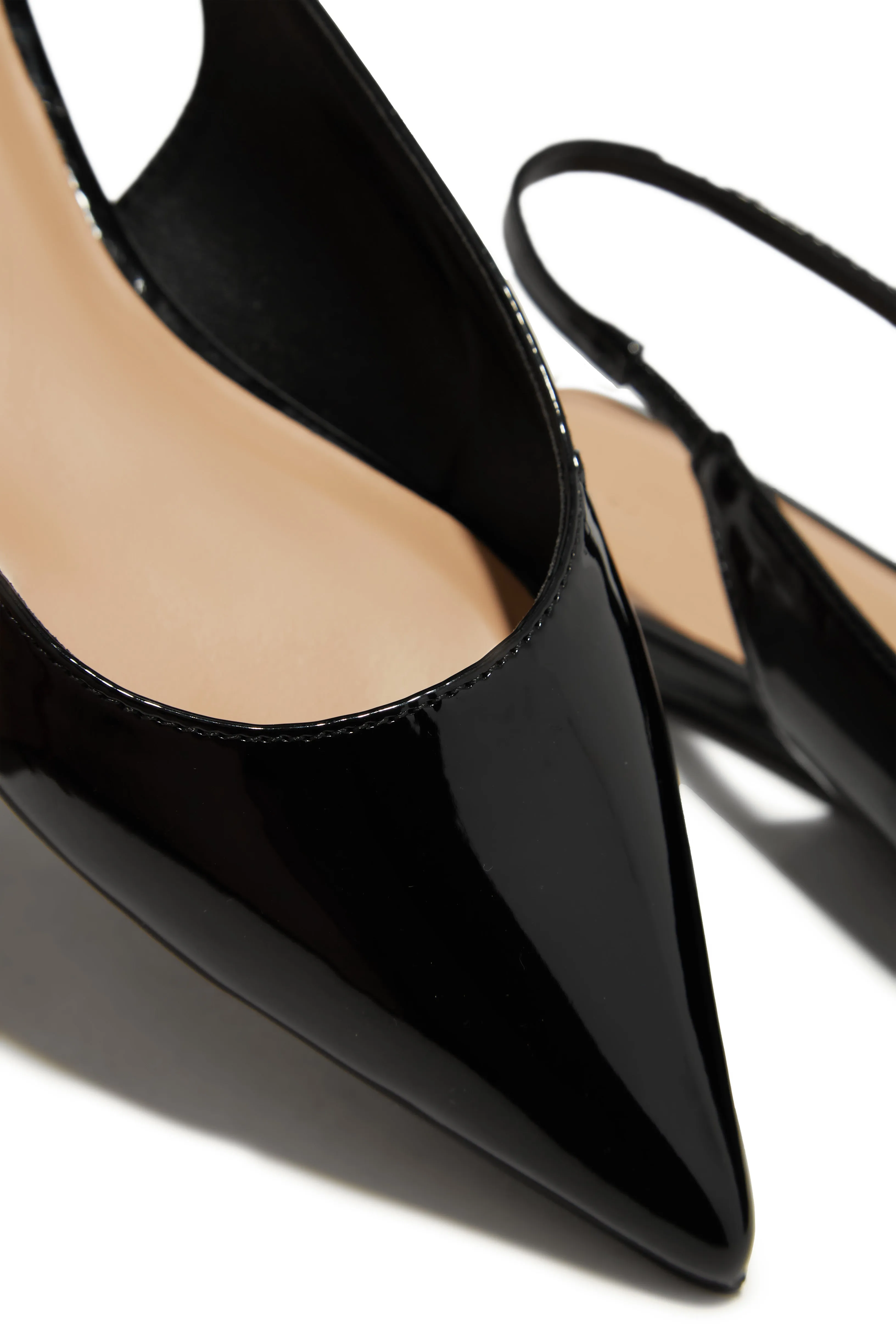 Mila Pointed Toe Flats - Black Pat