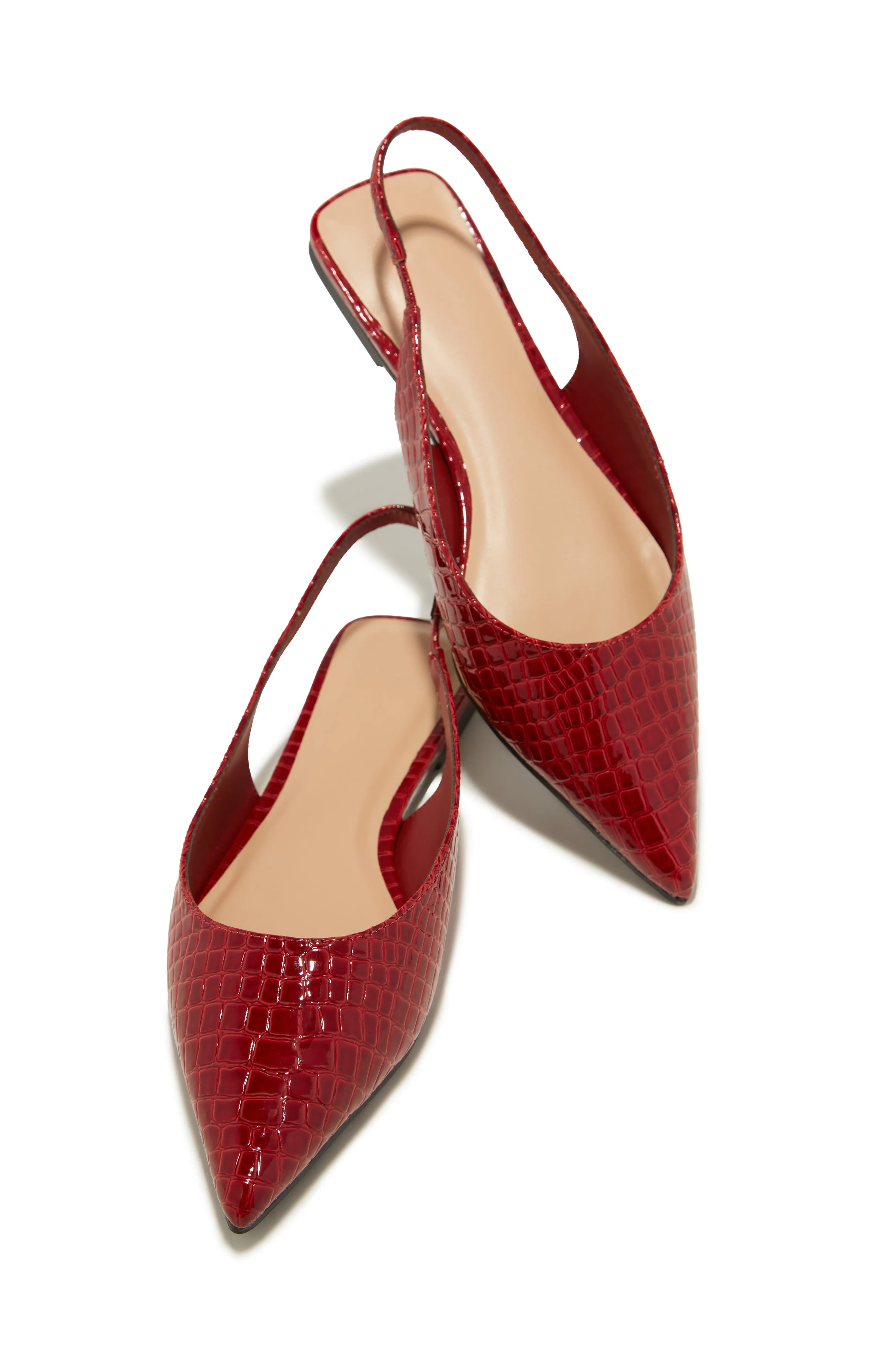 Mila Pointed Toe Flats - Black Pat