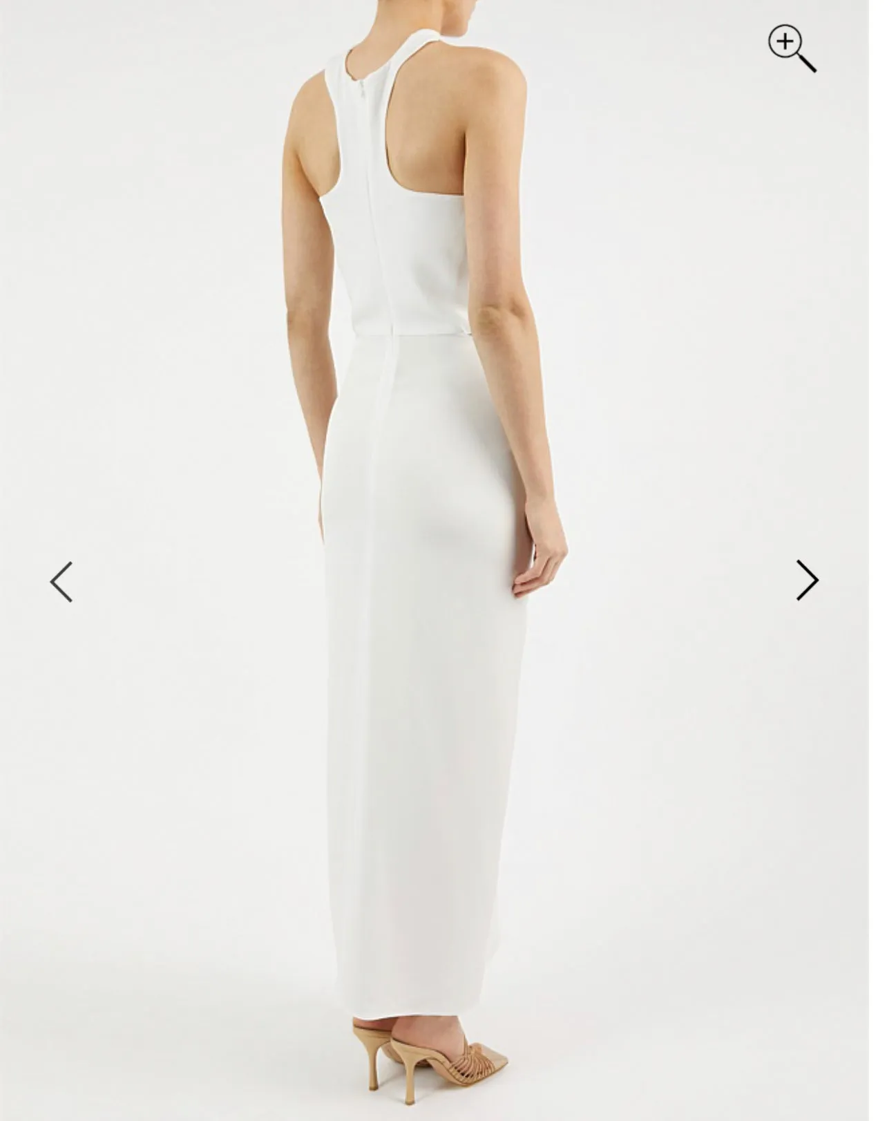 Natural Ruched Disconnect Dress