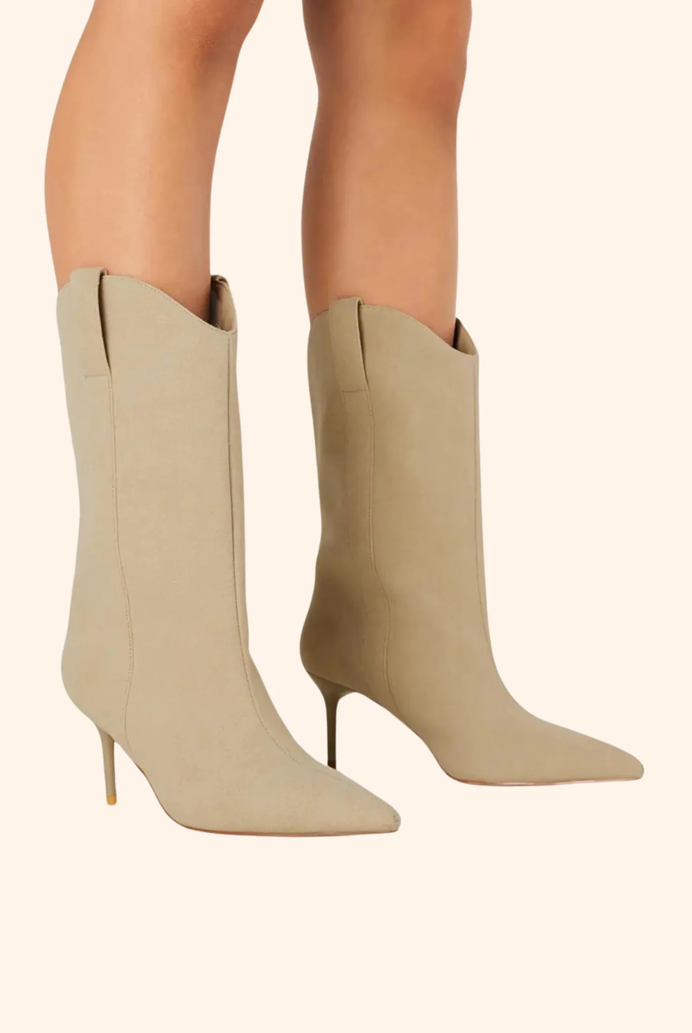 Pallan Light Taupe Suede Boot