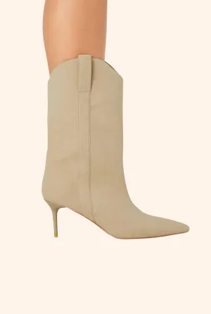 Pallan Light Taupe Suede Boot