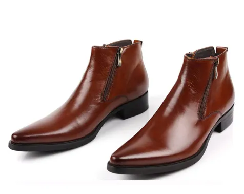 PJCMG New cowhide boots