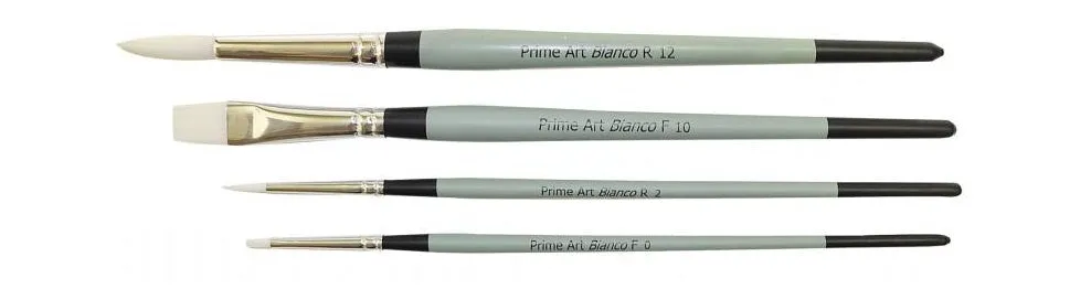 Prime Art Bianco White Taklon / Short Handle
