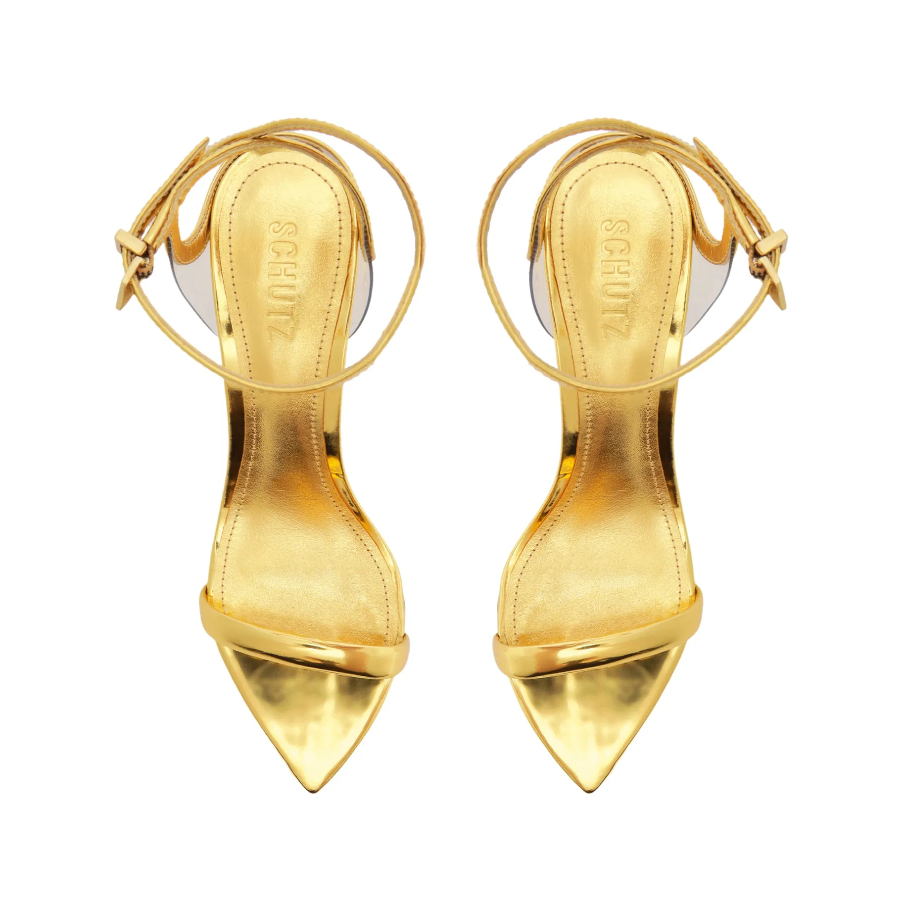 Skye Mid Stiletto Specchio Leather Sandal