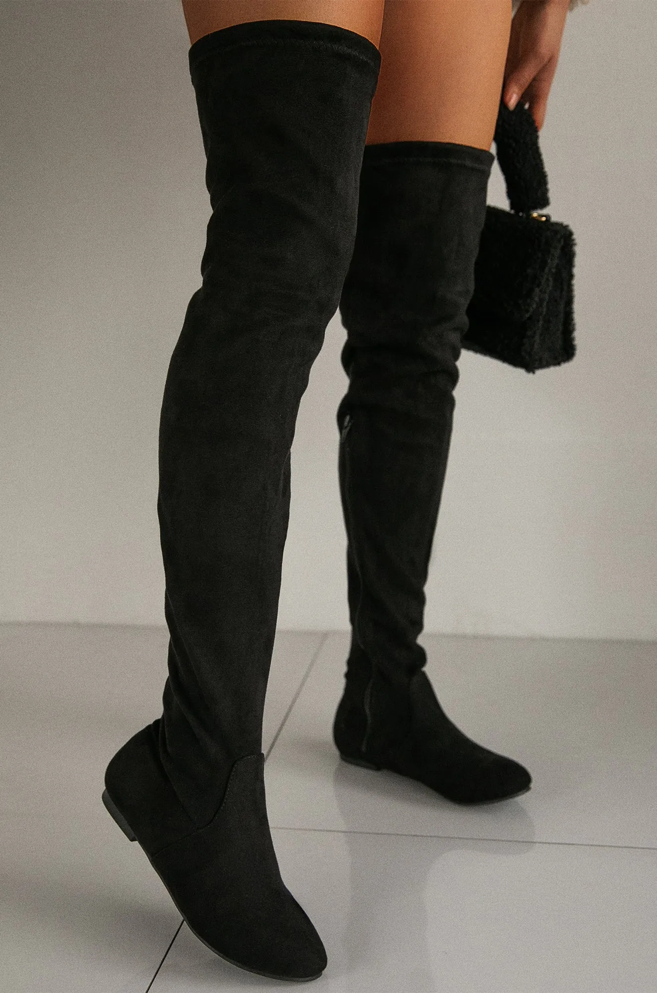 Strut & Slay Over The Knee Boots - Black
