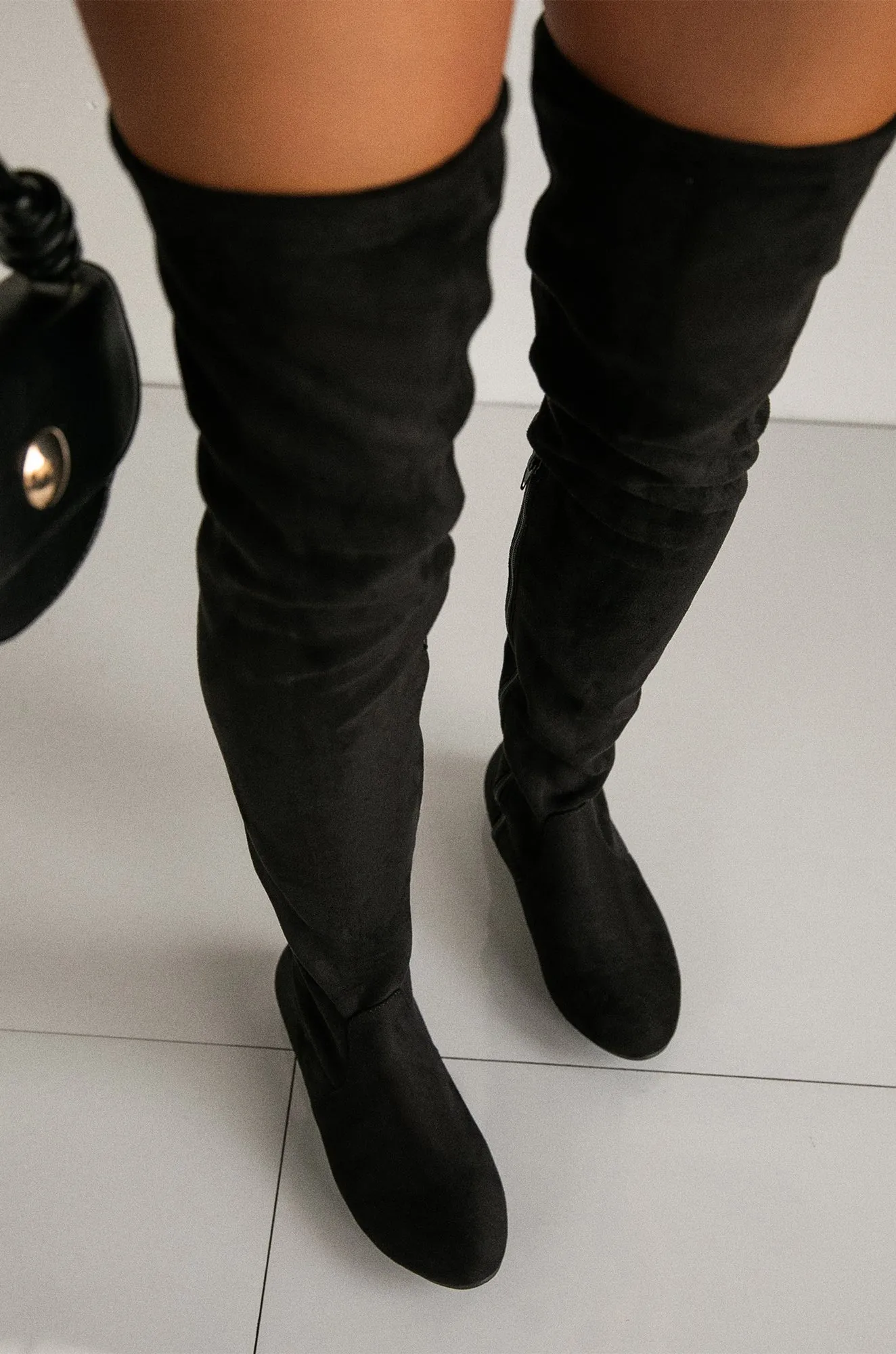 Strut & Slay Over The Knee Boots - Black